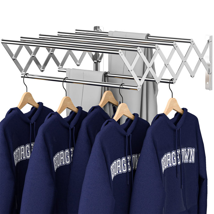 Rebrilliant Stainless Steel Foldable WallMounted Drying Rack Wayfair